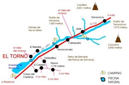 Plano Valle del Jerte